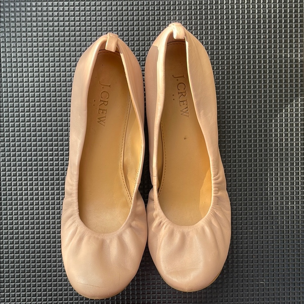J. Crew Tan Leather Flats Timeless Comfort